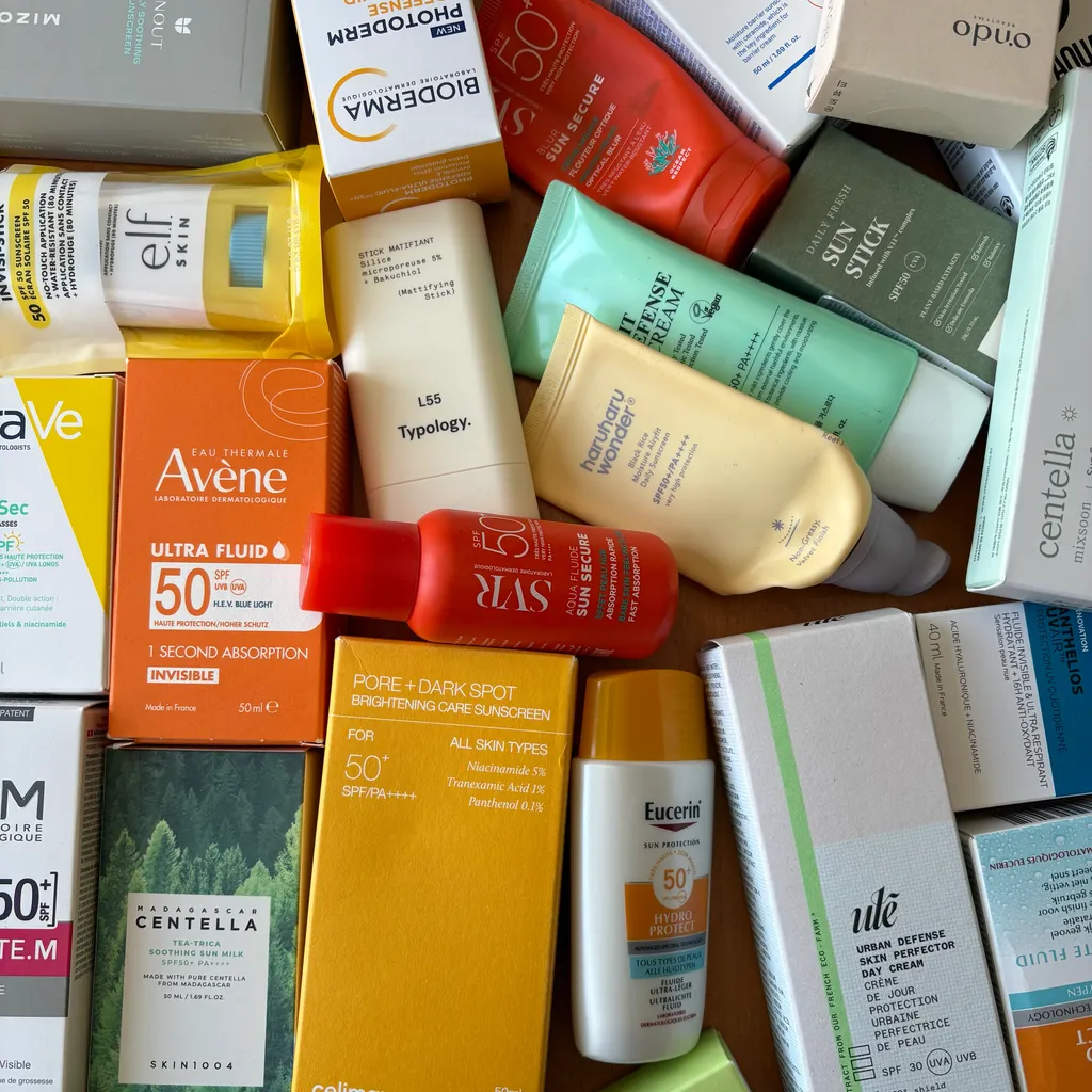 Person with sunscreen